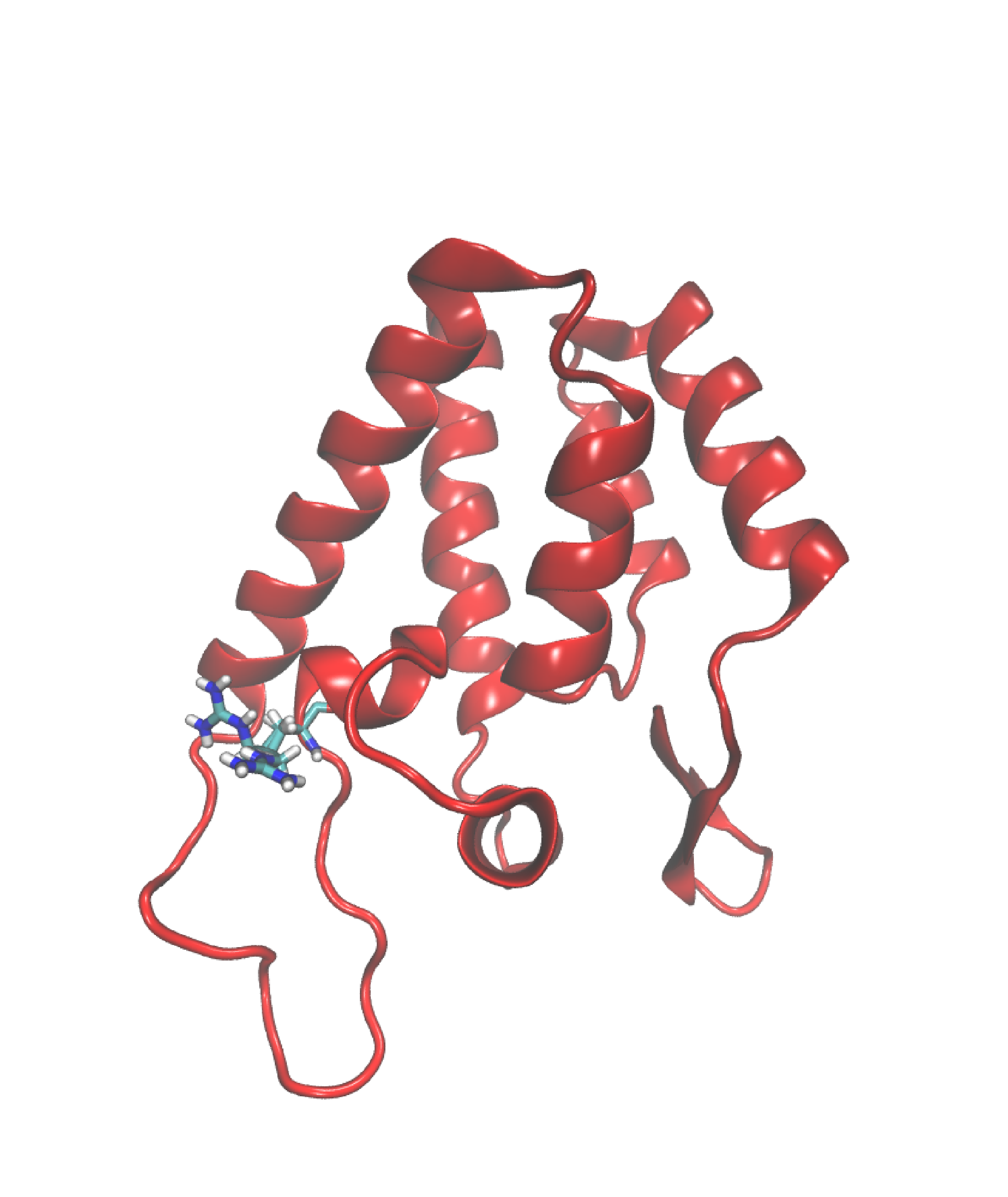  Protein-ligand system using VMD 